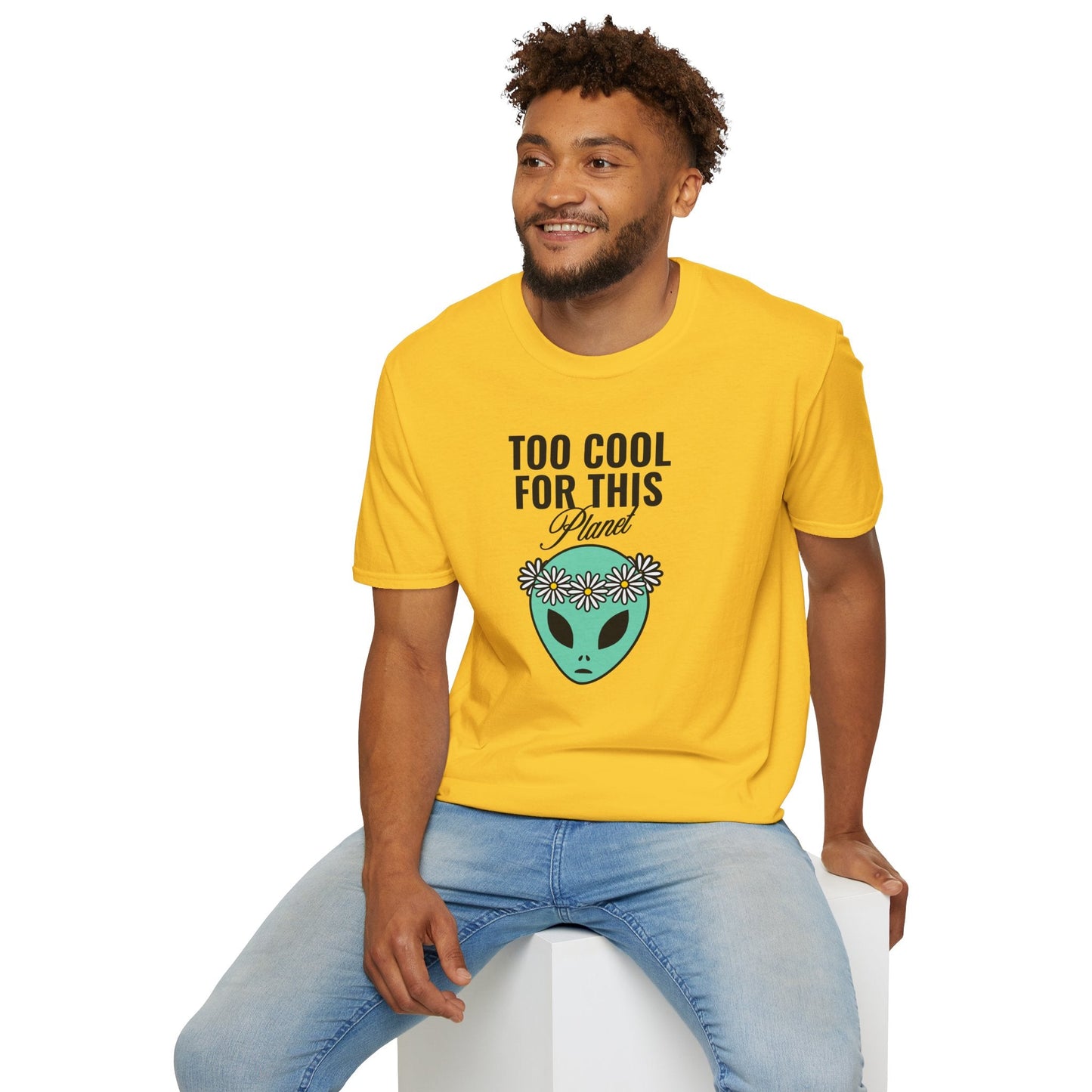 Alien Graphic Tee  Too Cool For This Planet Floral Crown