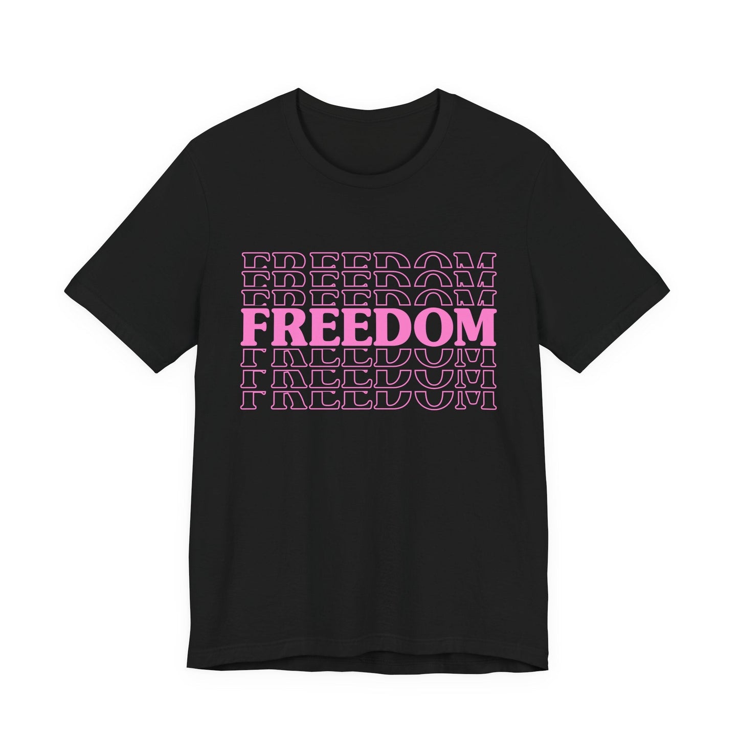 Freedom Text Graphic Unisex Cotton T-Shirt a8