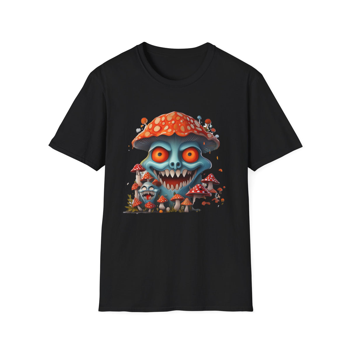 Funny Mashroom Cartoon  Graphic Tee Gildan Unisex 100 Cotton Tee Shirt c24