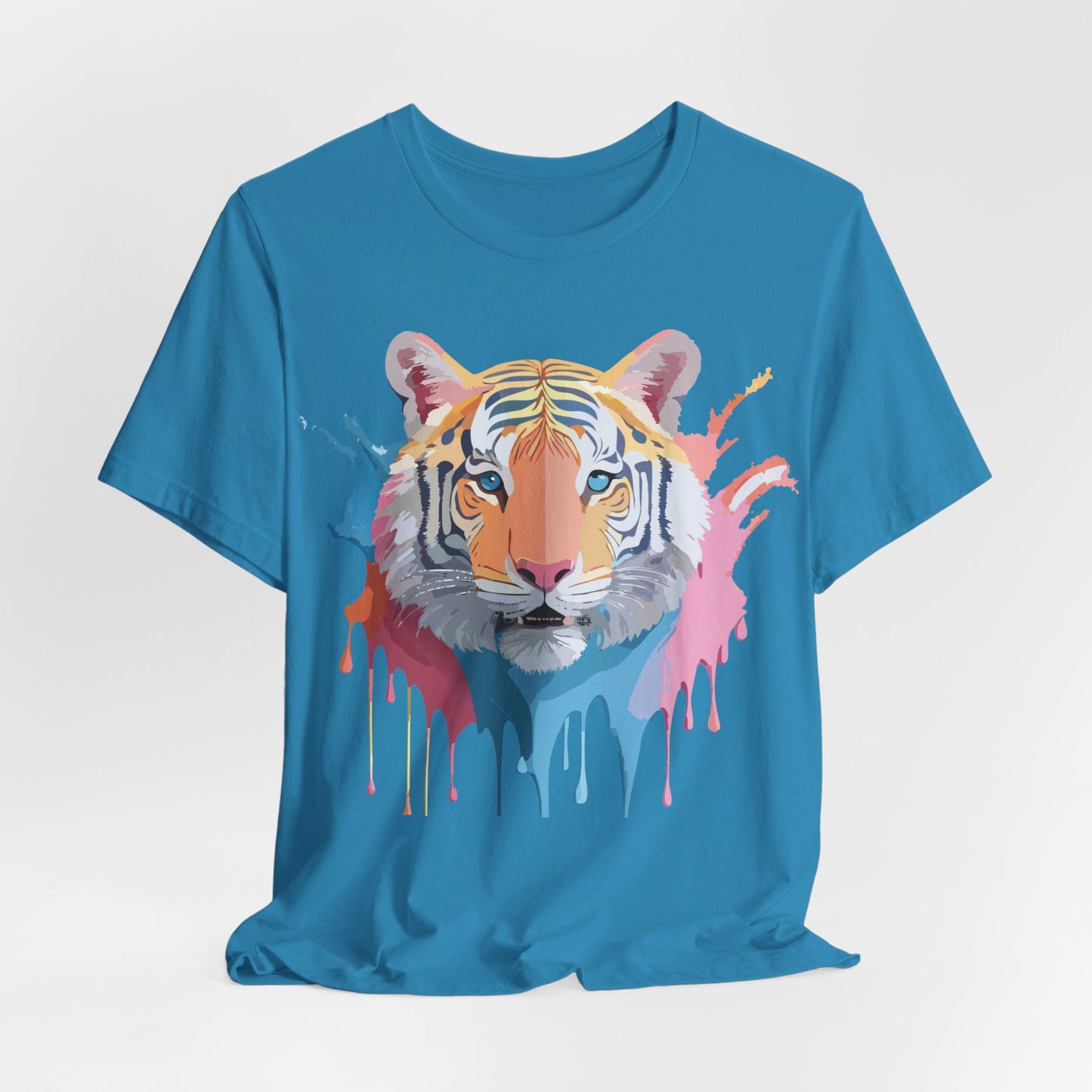 Tiger Graphic Unisex 100 Cotton Vintage Art with Animal Tee 23