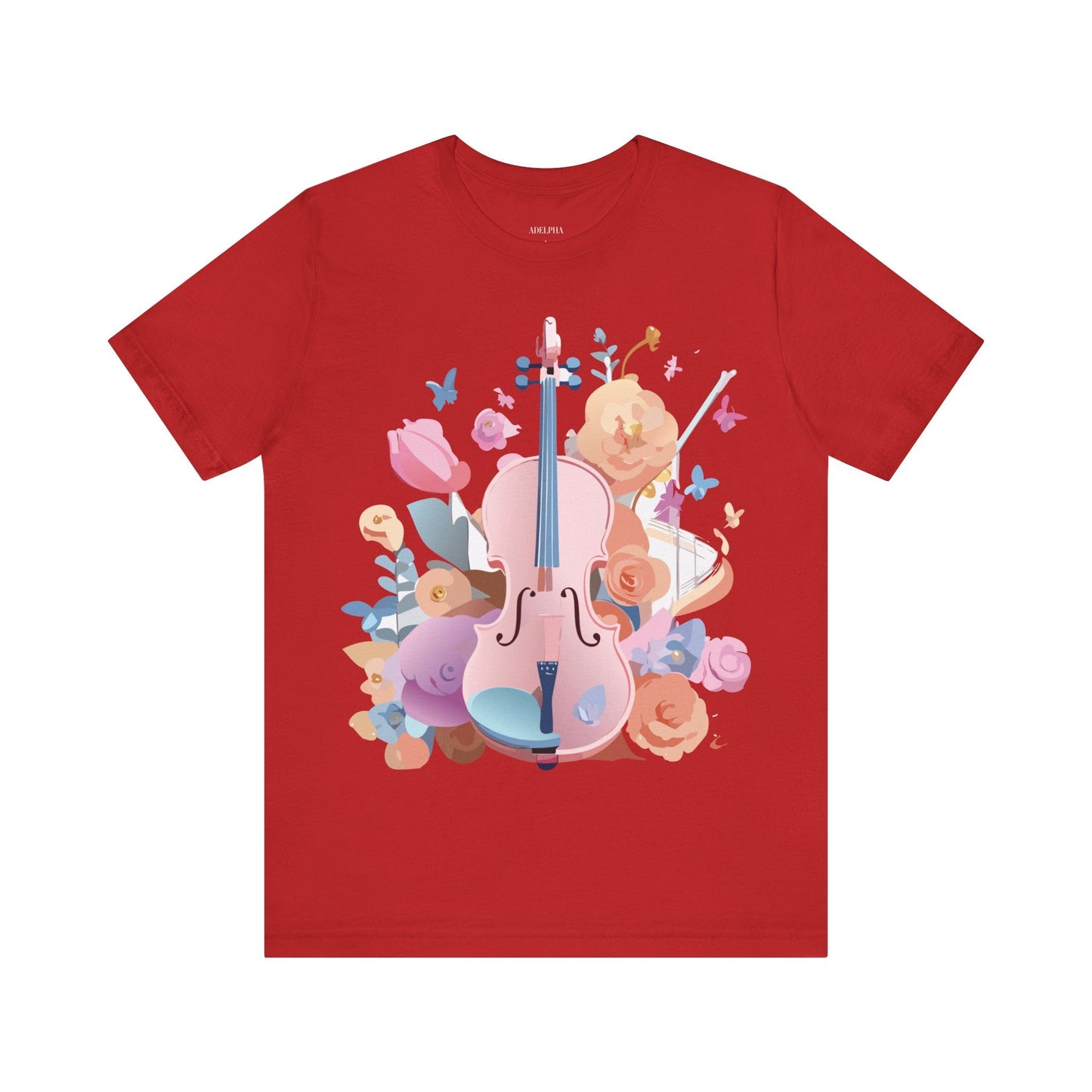 Music Graphic Unisex 100 Cotton Vintage Art with Musical Elements Tee 9