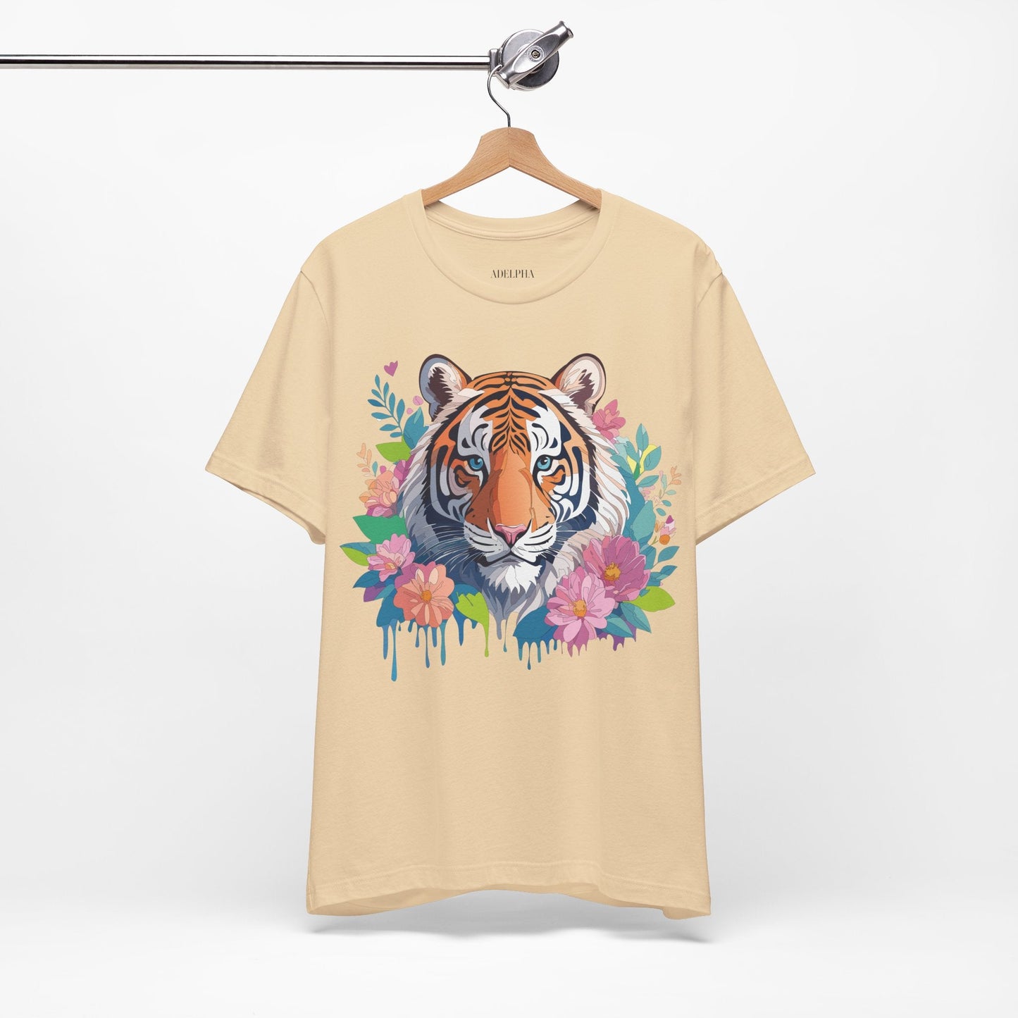 Tiger Graphic Unisex 100 Cotton Vintage Art with Animal Tee 2