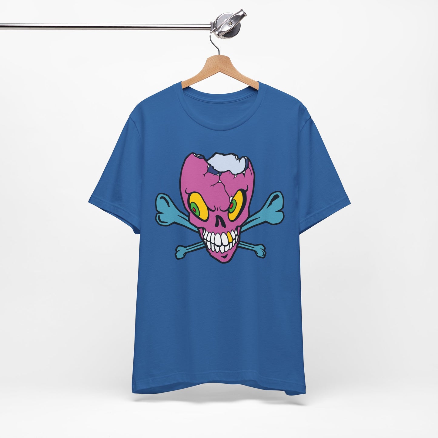 Purple Skull Graphic Design Tee, Skull Shirt, Vintage Tees, Art Design T-Shirt, Vintage Graphic Tee, Art Shirts with Skulls 5