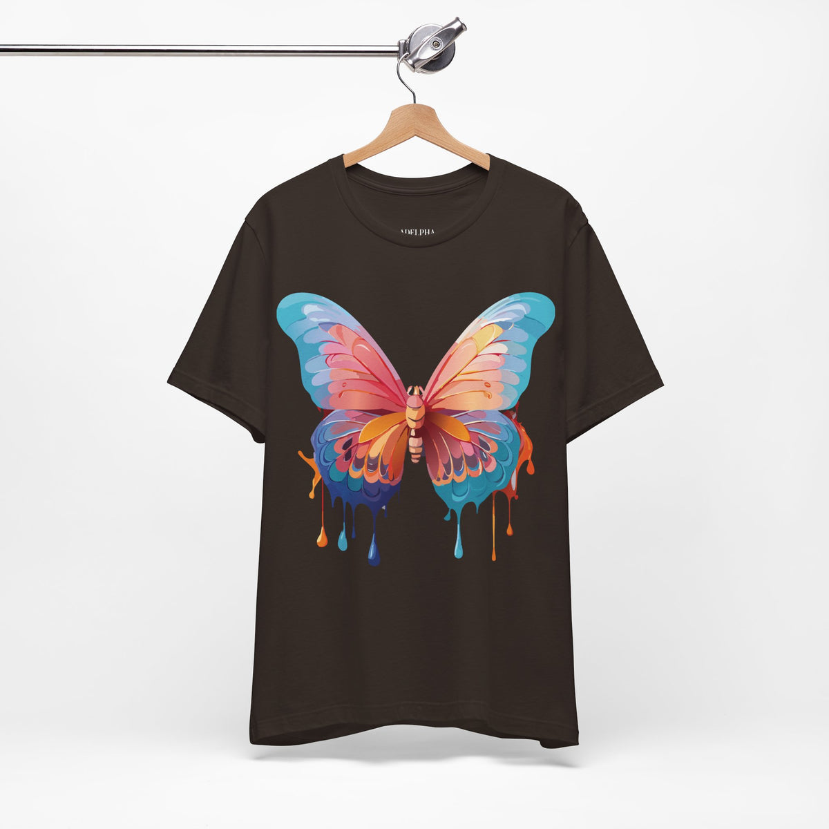 Butterfly Graphic Unisex Cotton Bella+Canvas Tee with Art Design n69