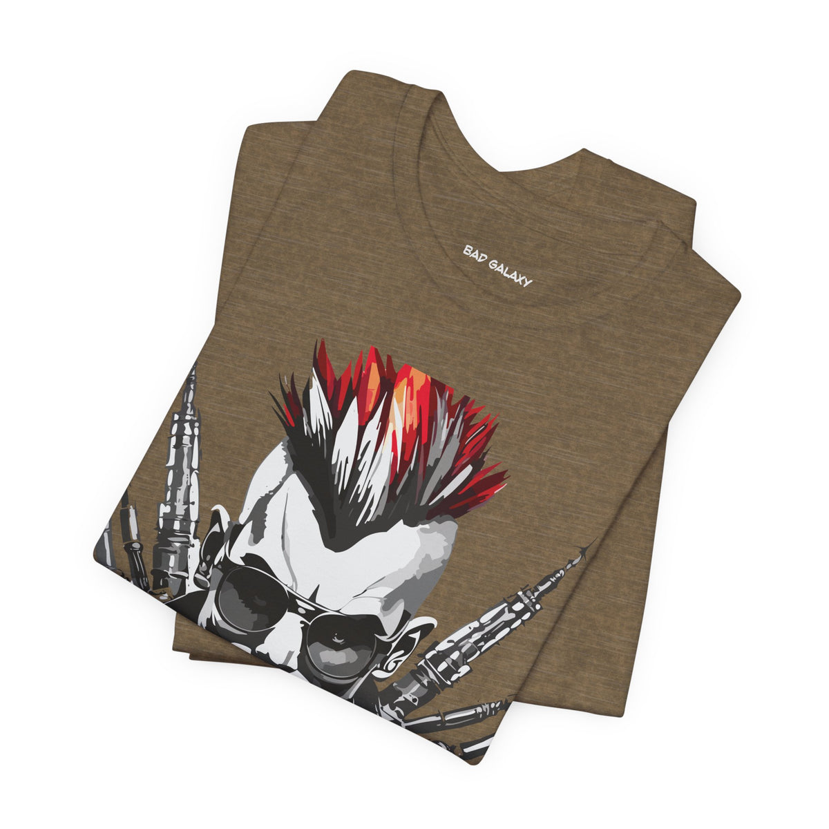 Punk Rock Graphic Unisex Cotton Bella+Canvas Tee with Art Design b27
