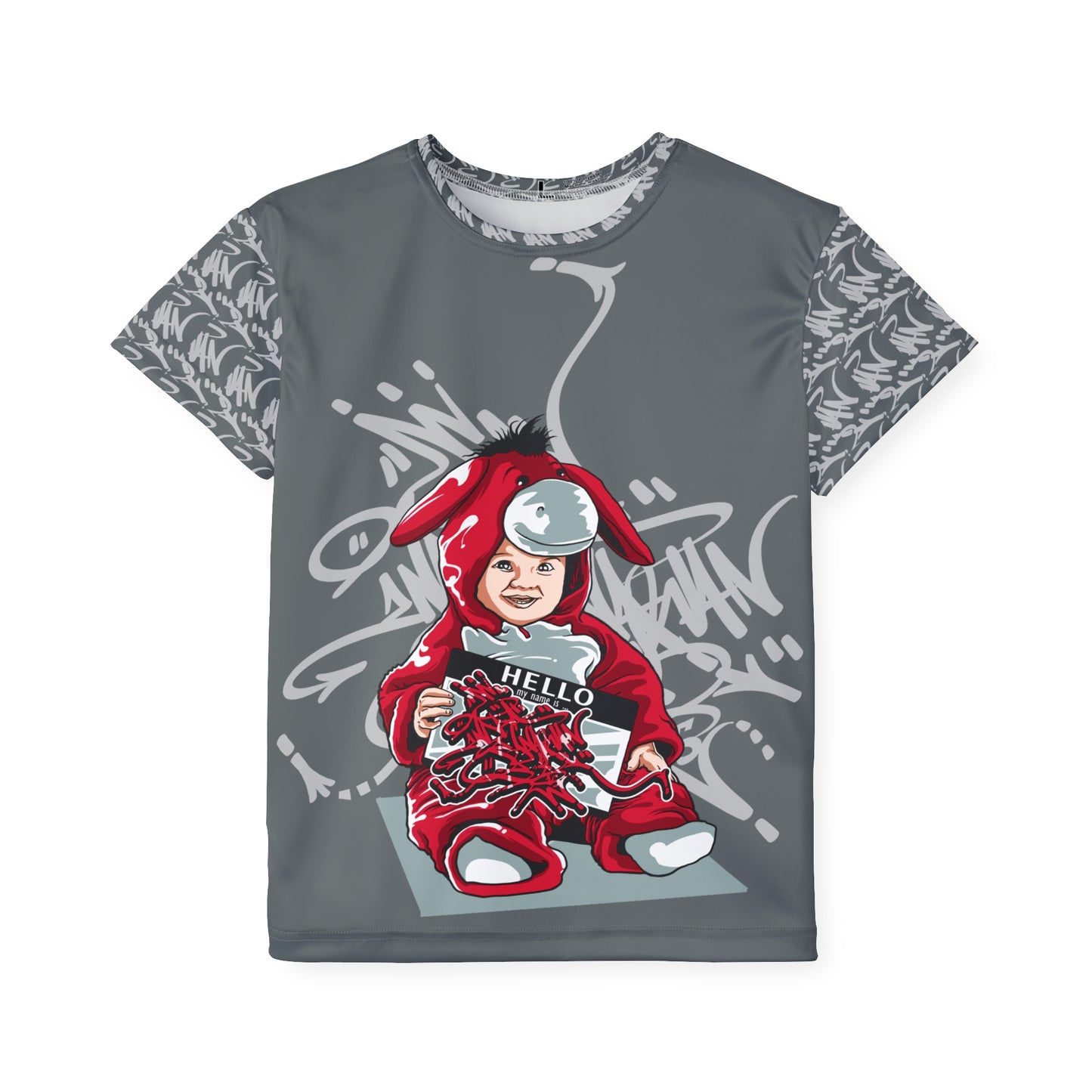 Racing Donkey Kids Shirt, Cartoon Go-Kart Graphic Kids T-Shirt, Kids Art Design Print Jersey