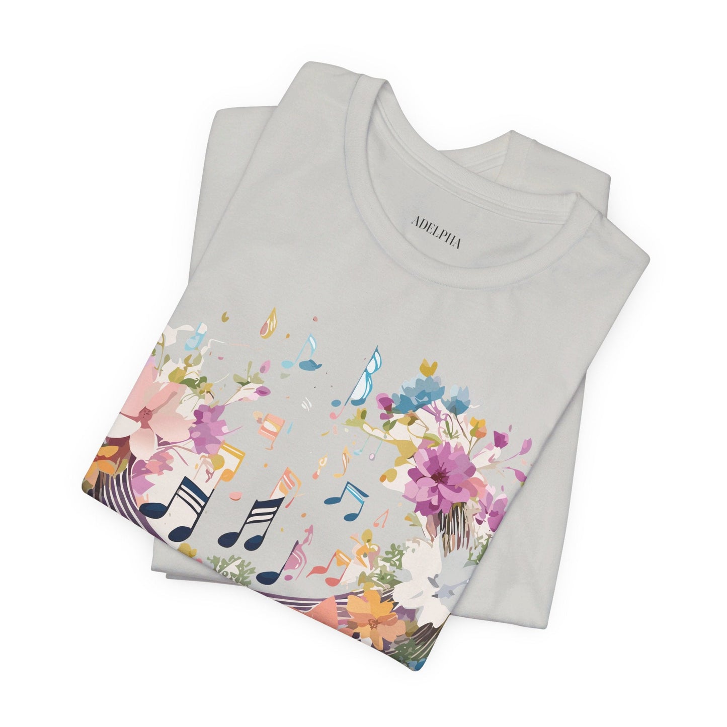 Music Graphic Unisex 100 Cotton Vintage Art with Musical Elements Tee 114