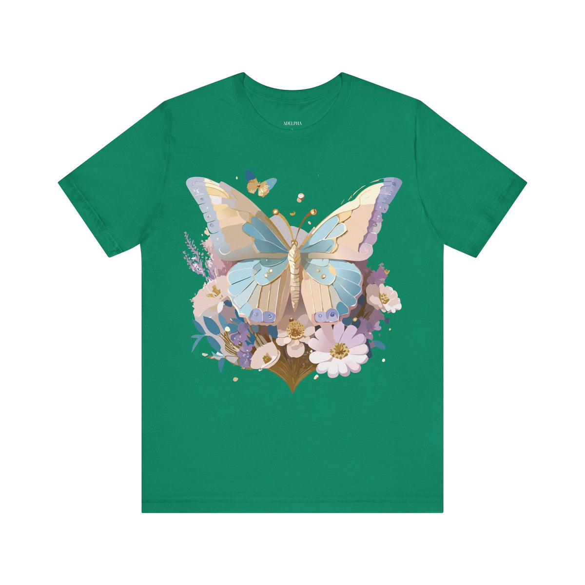 Butterfly Graphic Unisex Cotton Bella+Canvas Tee with Art Design n63