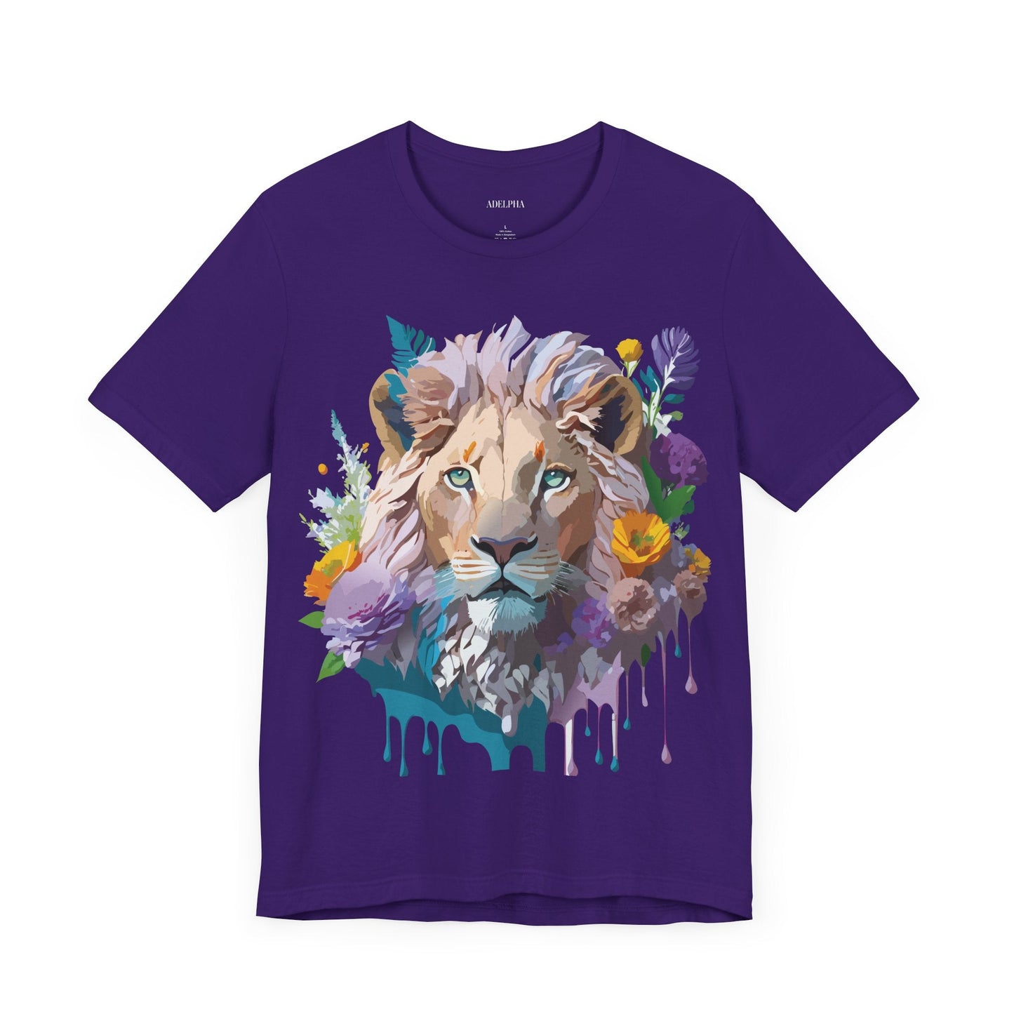 Lion Graphic Unisex 100 Cotton Vintage Animal Artwork Tee 3
