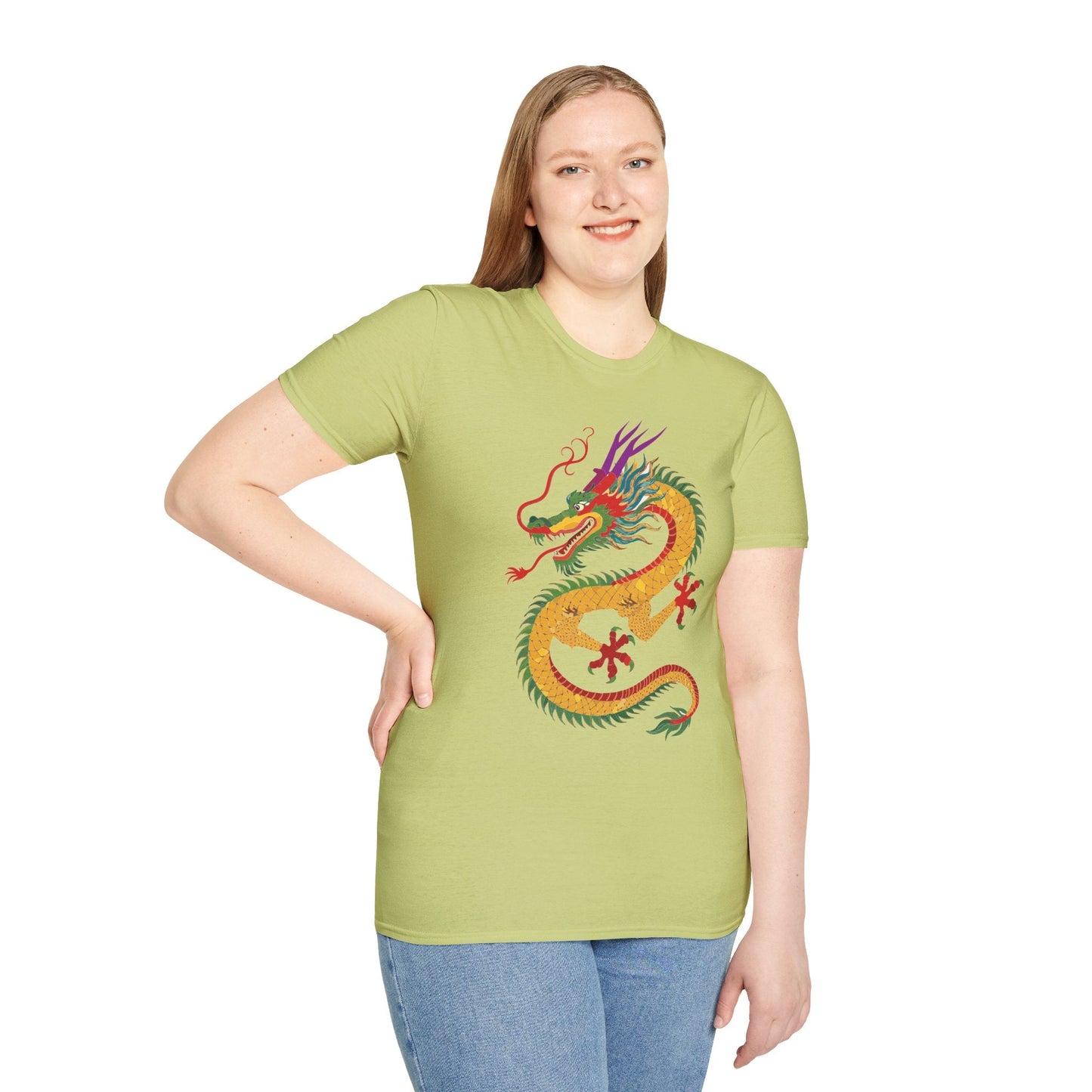 Dragon T Shirt Unisex Dragon Shirt Animal Design Softstyle Ring Spun Cotton Tee Comfort