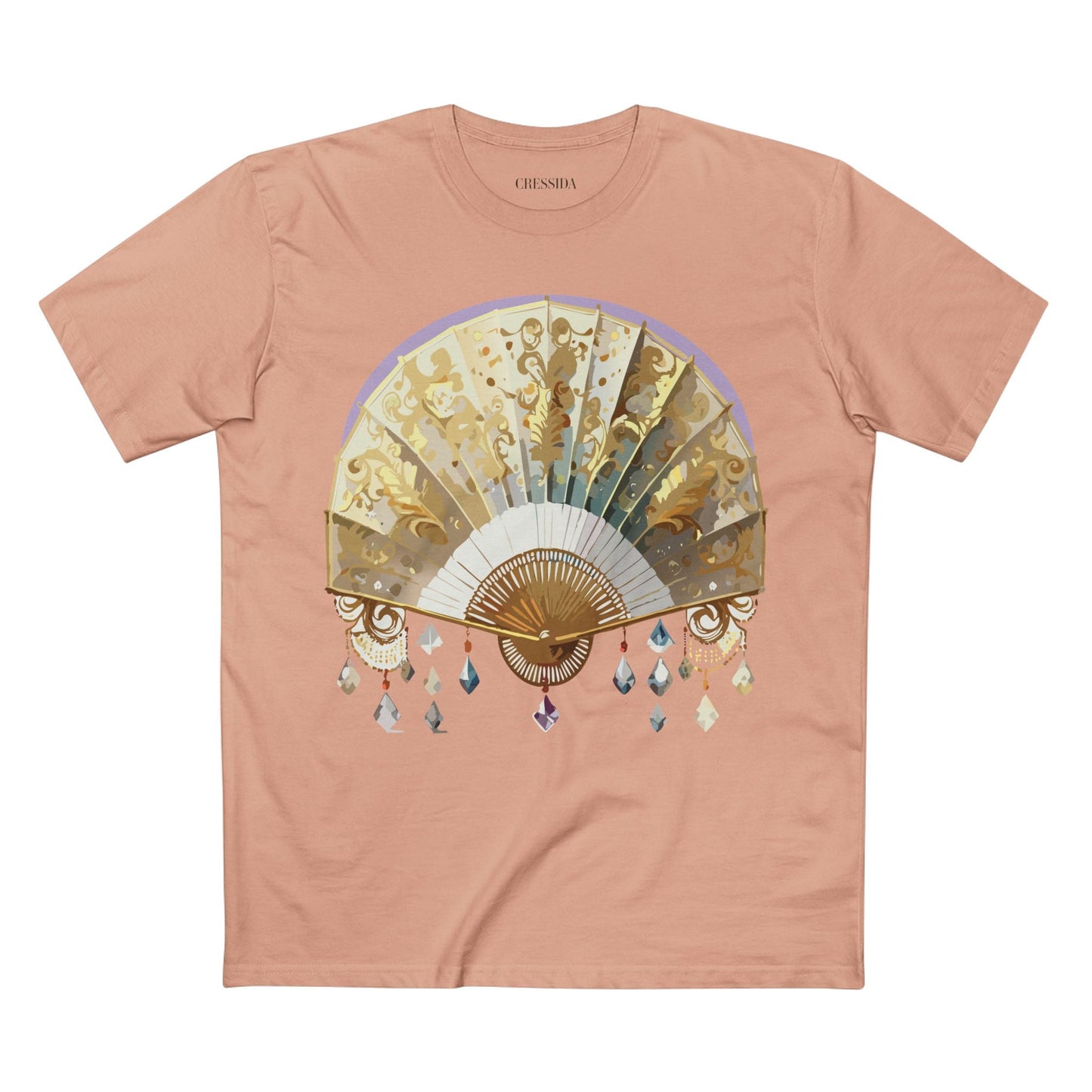 Antique Fan Graphic Design T-Shirt Unisex 100 Cotton Floral Carnival Artwork Tee 28