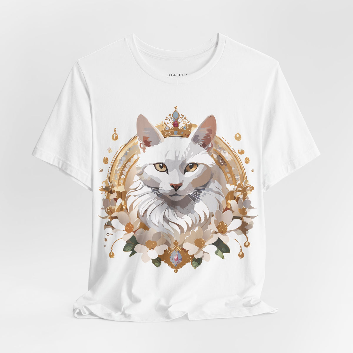 Medallion Graphic Unisex Cotton Bella+Canvas Tee with Floral Art Design m62
