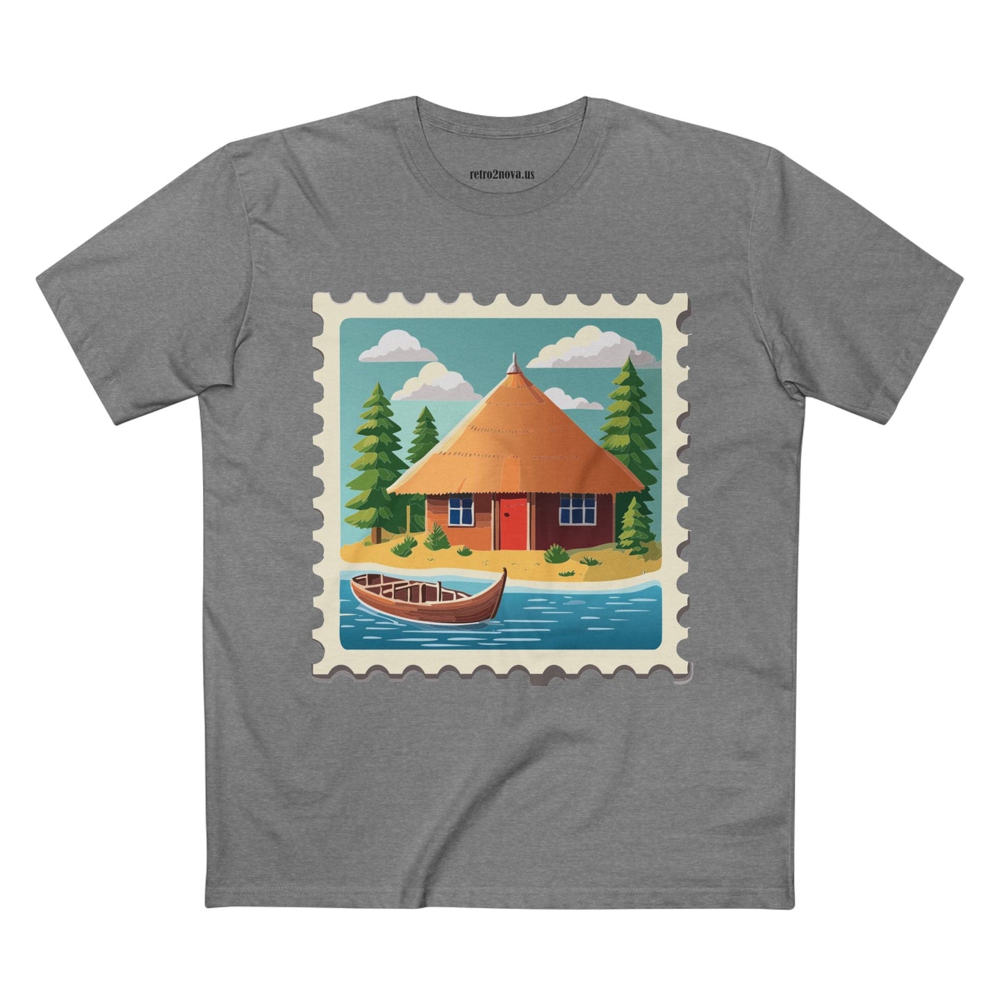 Stamp Shirt Postage Stamp Tee Unisex Premium Cotton Art Design By Retro2Nova Original Art Collection