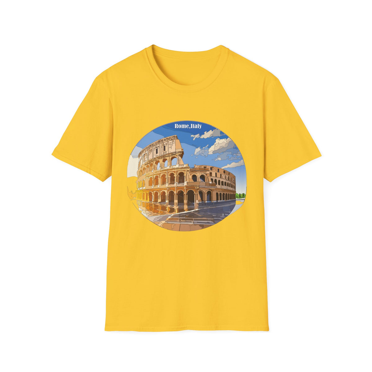 Colosseum Rome Illustration T-Shirt | Rome Italy Travel Souvenir