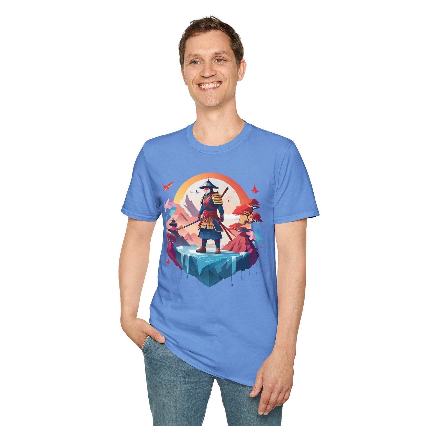 Samurai Shirt Unisex Softstyle Tee 100 Percent Ring Spun Cotton Short Sleeve T Shirt Comfort Fit