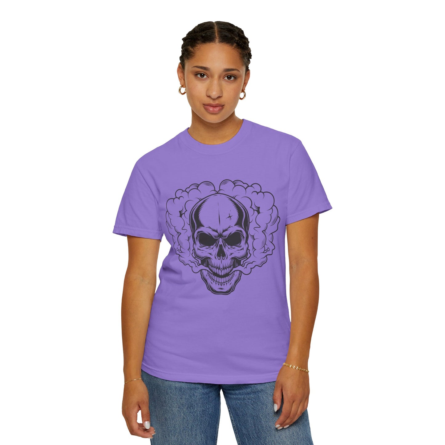 Unisex-T-Shirt aus Baumwolle mit Totenkopf 