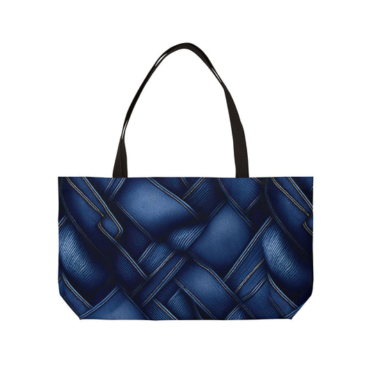 Denim Print Weekender Bag High-Quality 100% Spun Polyester 24x13 Canvas Bag 6