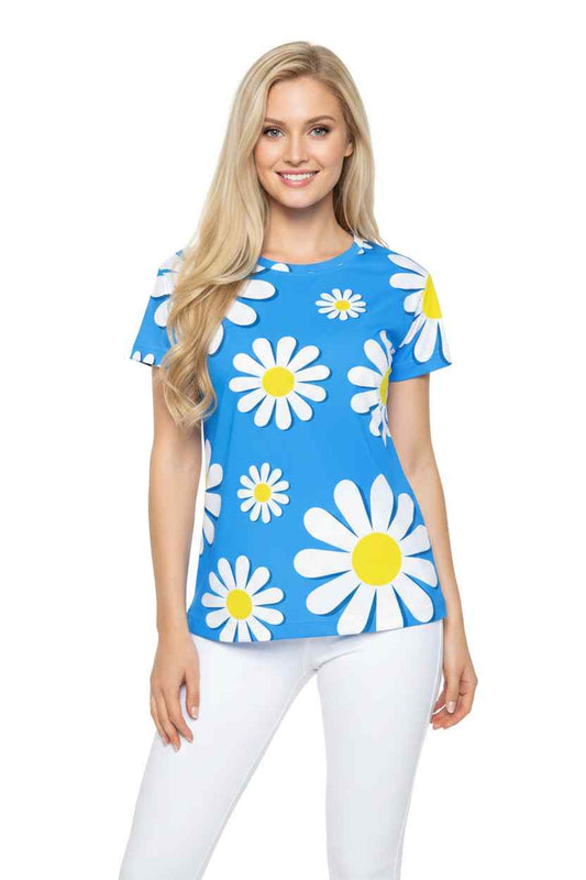 Women Poly Shirt with Floral Print F211