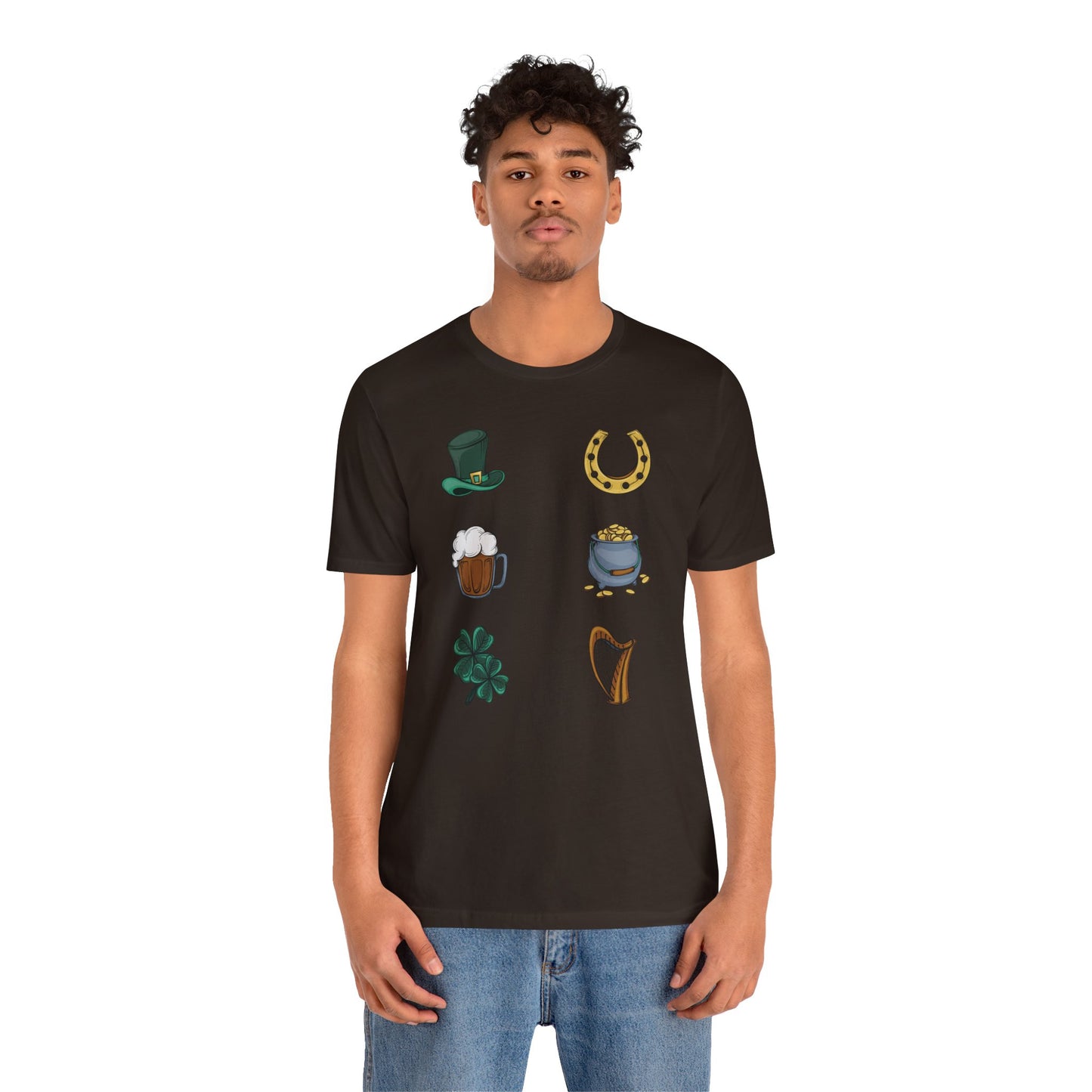 Unisex Cotton Tee Shirt with Lucky Prints