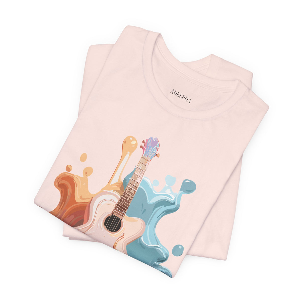 Music Graphic Unisex Cotton Bella+Canvas Tee with Art Design m155