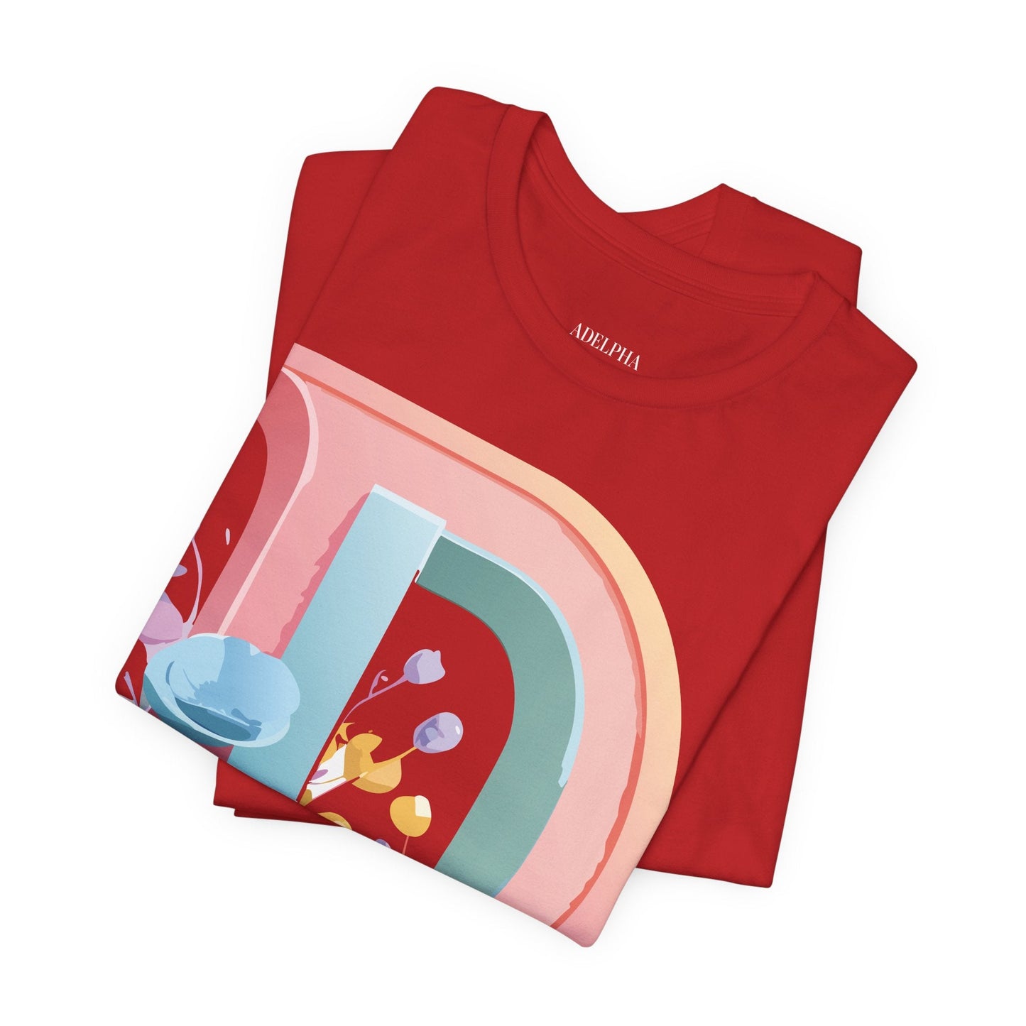 Letter D Shirt Unisex Jersey Graphic Tee From Adelpha With Vintage Inspired Artwork Short Sleeve