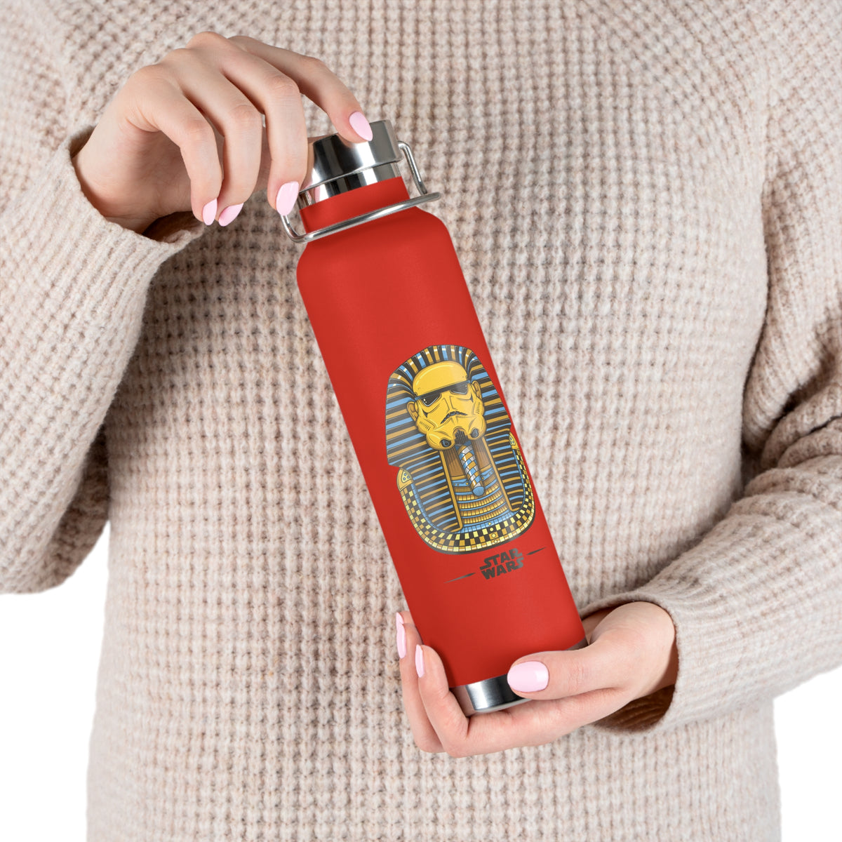 22oz Copper Insulated Water Bottle with Cartoon Design - CV78