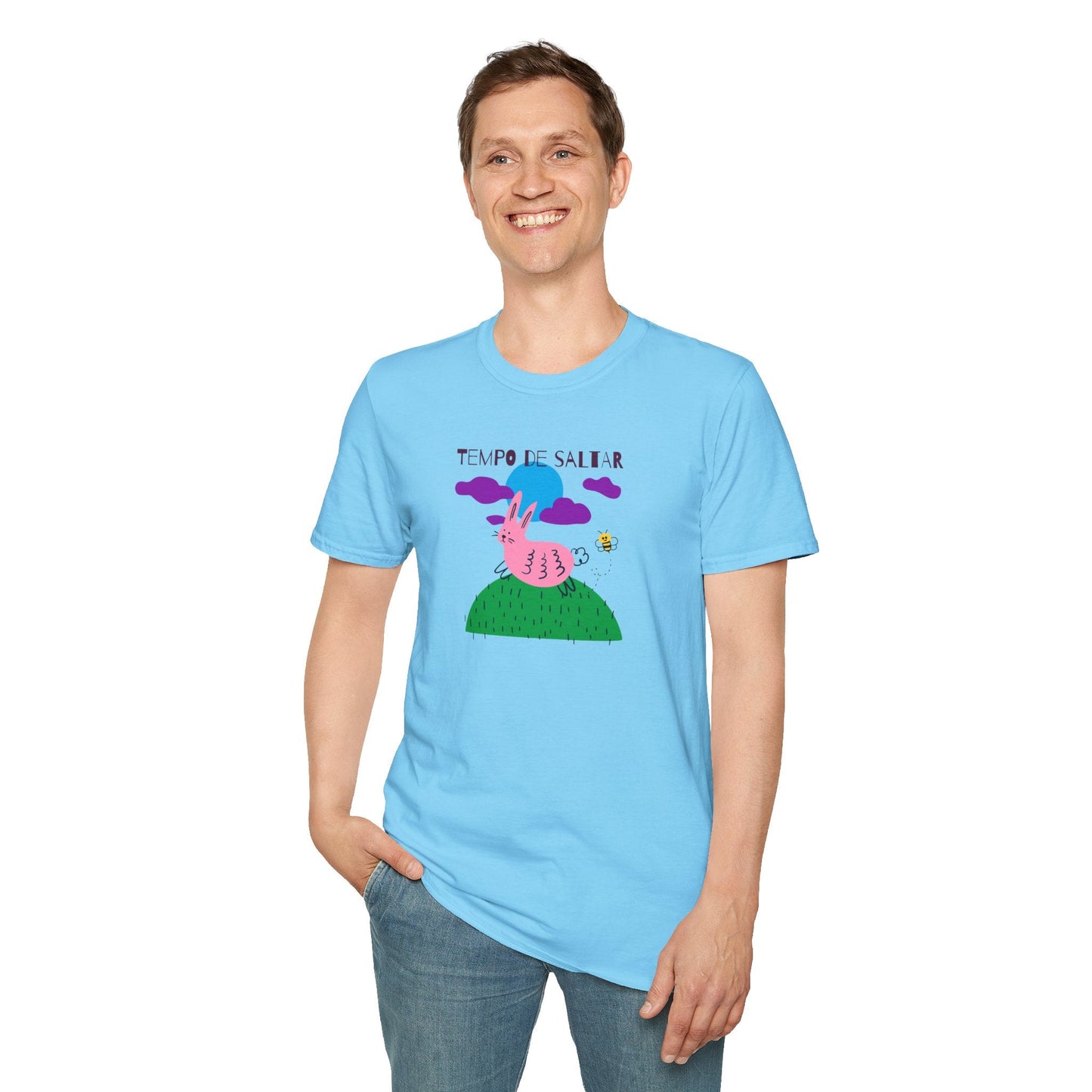Funny Easter T Shirt Unisex Softstyle 64000 Art Design With Easter Prints 100 Percent Ring Spun Cotton