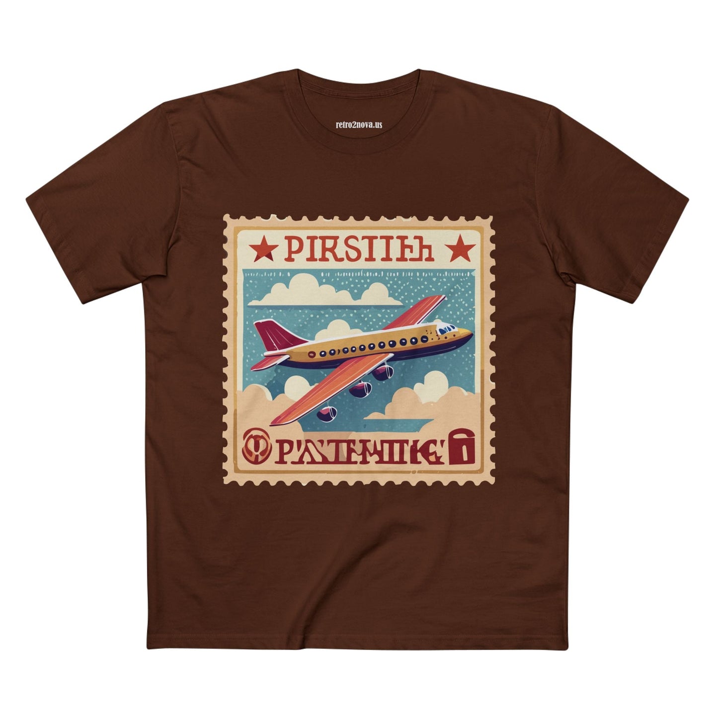 Postage Stamp Shirt Unisex Premium Cotton Tee PS44 Original Art Design Retro Collection