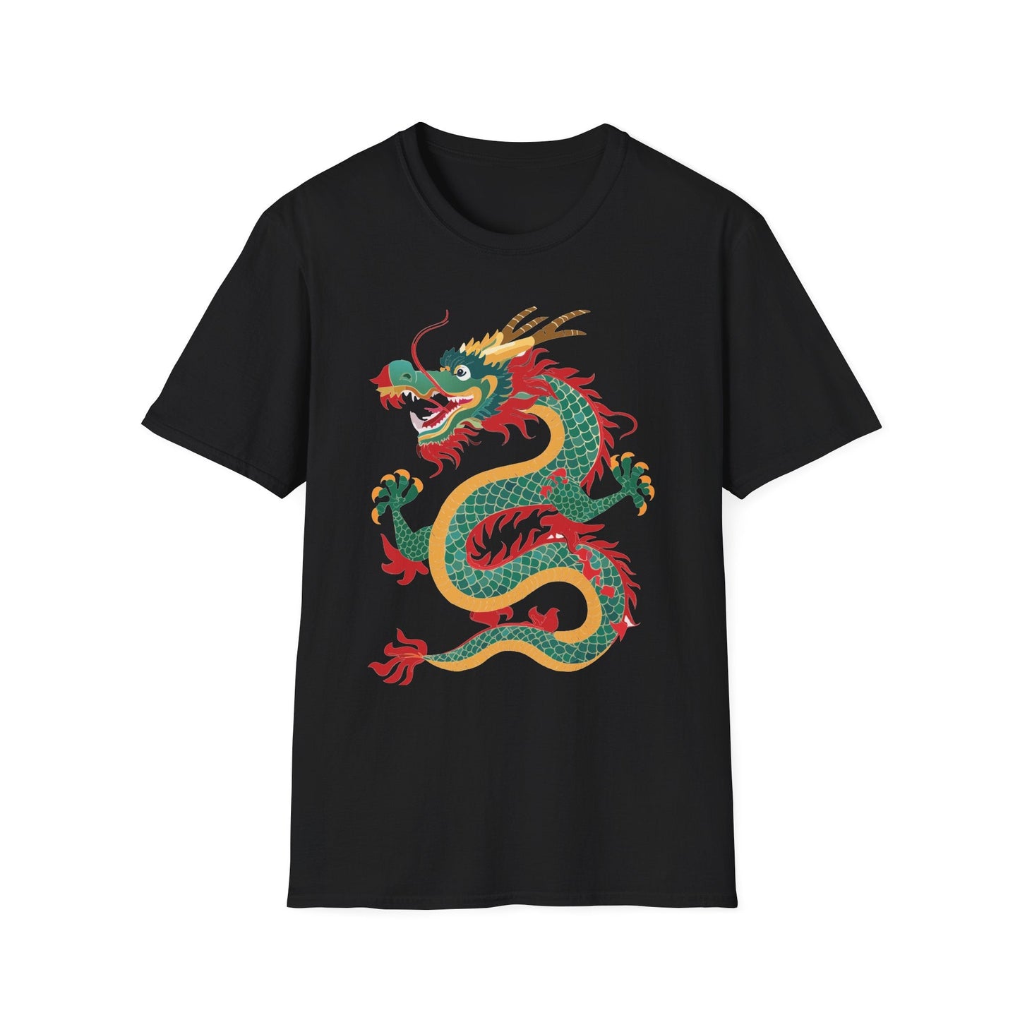 Dragon Graphic Unisex Cotton Softstyle Art Design Tee With Animals 3
