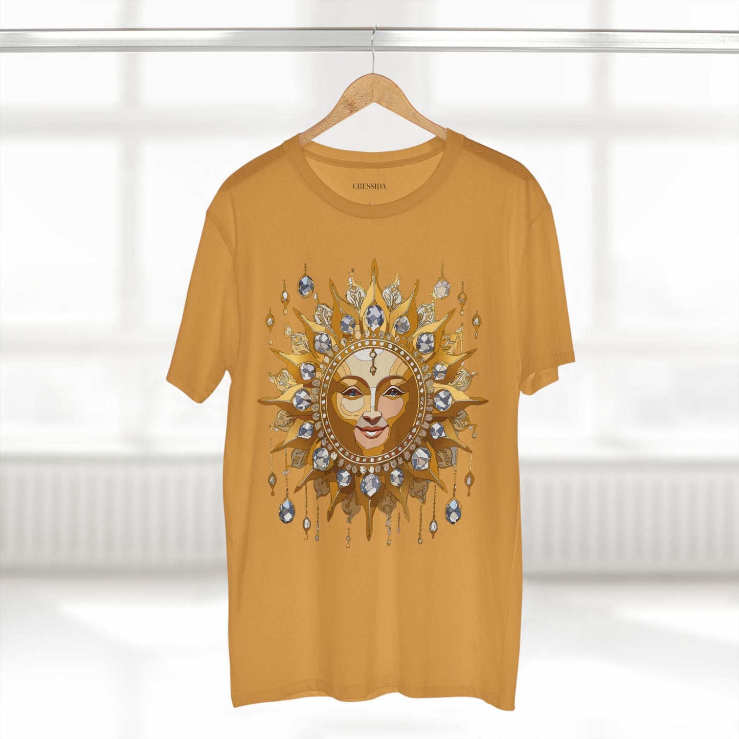 Gold Sun Graphic Unisex 100 Cotton T-Shirt with Golden Art Design 6