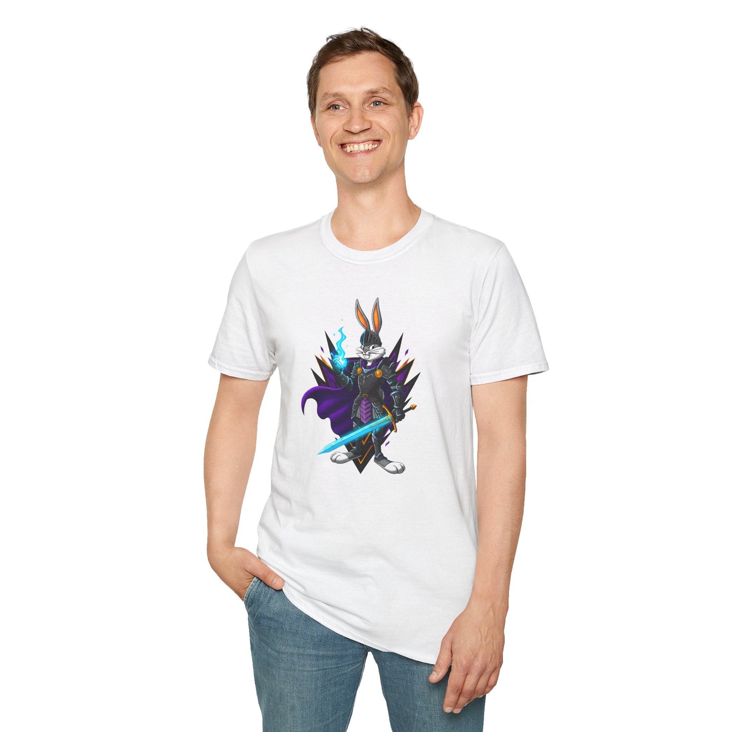 Bugs Bunny Shirt Unisex Gildan Softstyle Tee 100 Percent Cotton Cartoon Graphic Design