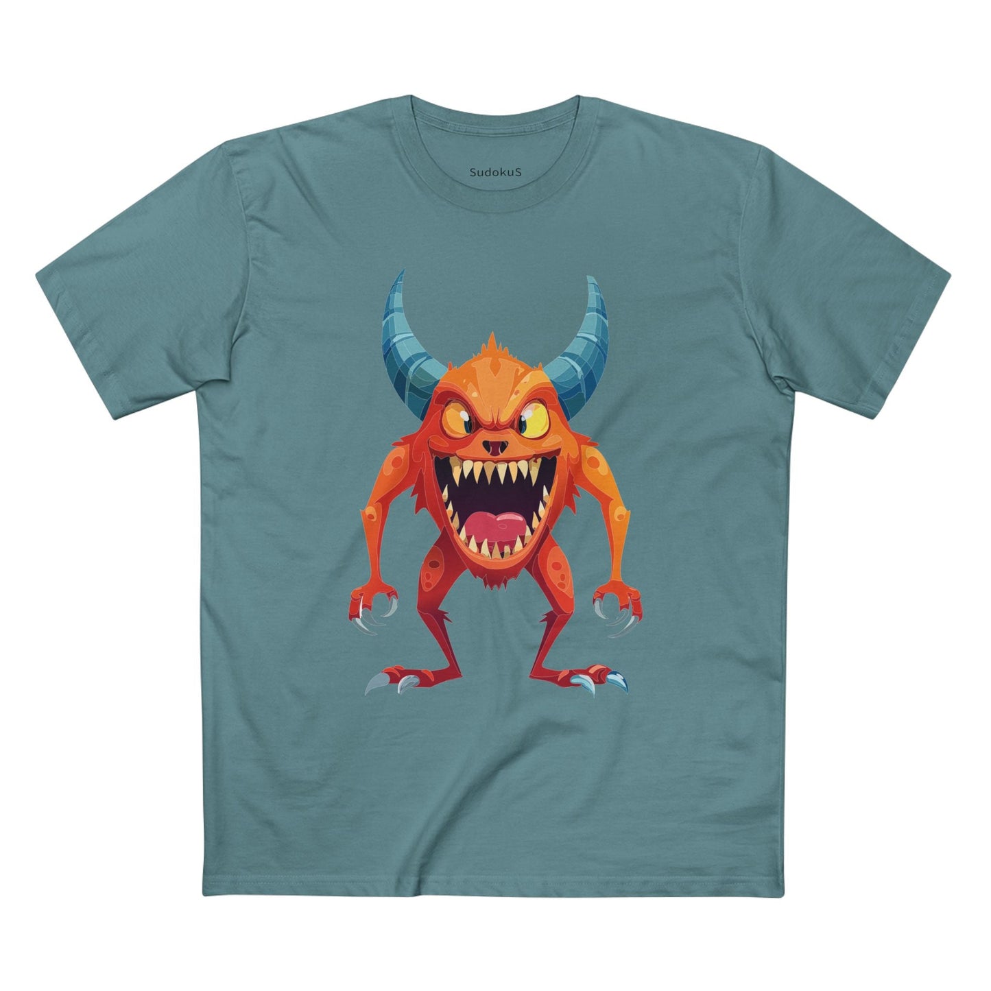 Cartoon Monsters Graphic Unisex 100 Cotton Staple Tee 12