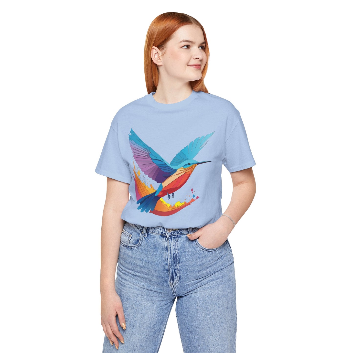 Unisex Animal Shirt Art Design Tee With Wild Animals Print Soft Comfortable Short Sleeve Tee