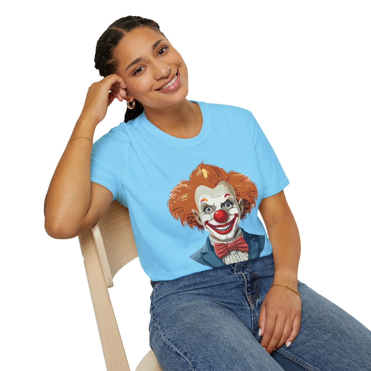 Clown Shirt Unisex Funny Man Circus Tee Softstyle Gildan 64000 Short Sleeve Shirt Premium