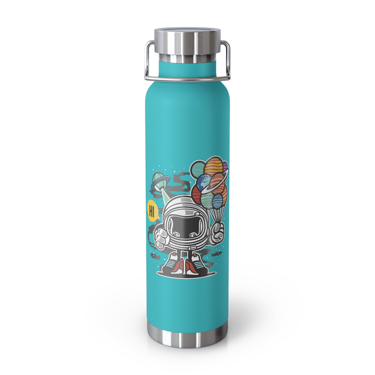 22oz Copper Insulated Water Bottle with Cartoon Design - CV86