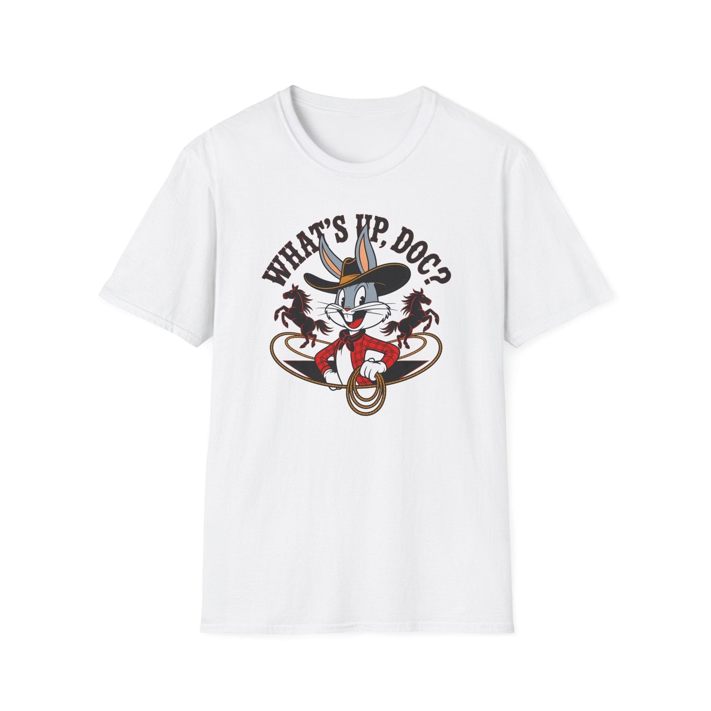 Bugs Bunny Shirt Unisex Cartoon T Shirt With Animation Design Softstyle Gildan 64000