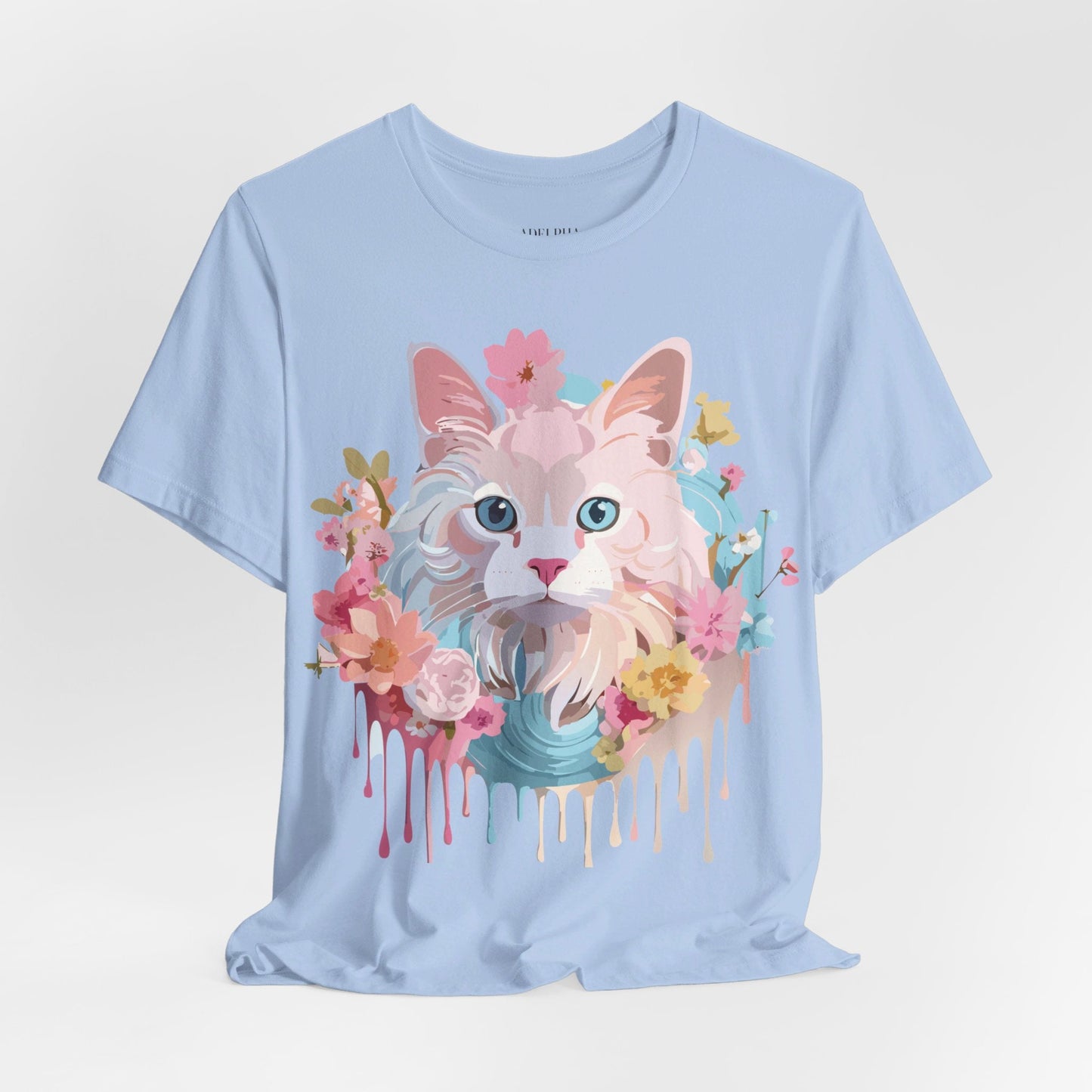 Cat Graphic T Shirt Unisex Short Sleeve Vintage Adelpha Art Tee
