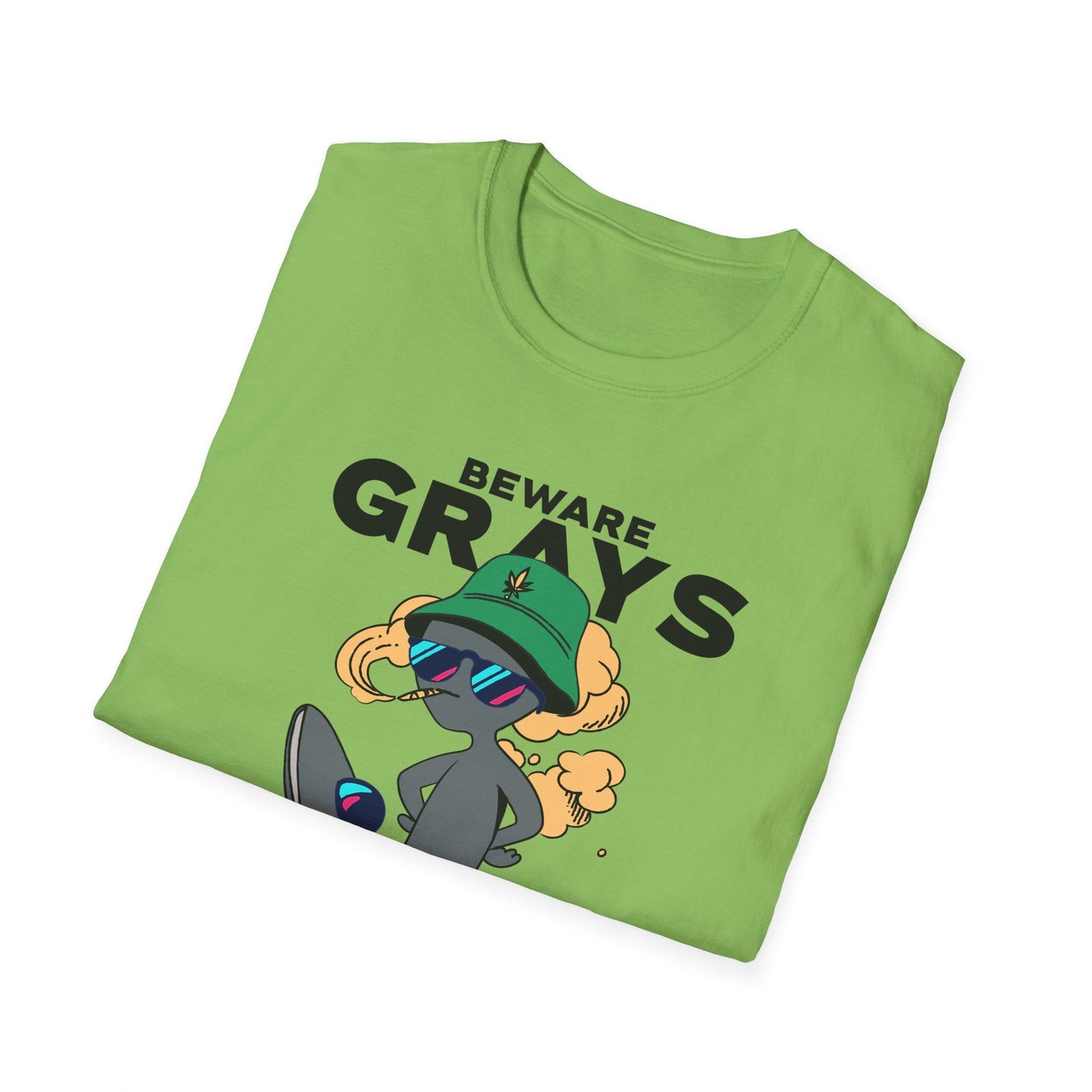 Funny Aliens UFO Graphic Unisex Cotton T-Shirt  18