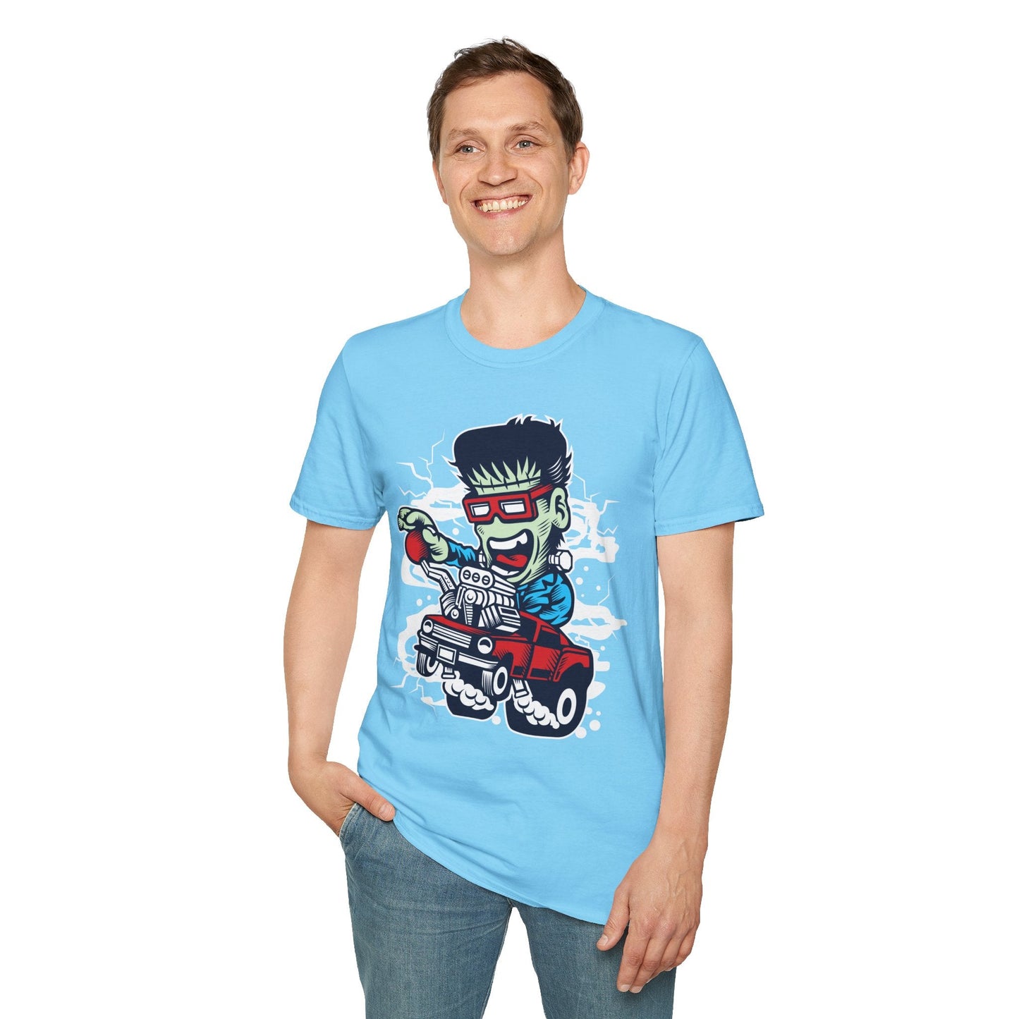 Cartoon T Shirt Animation Tee Funny Unisex Softstyle Gildan 64000 100 Percent Cotton