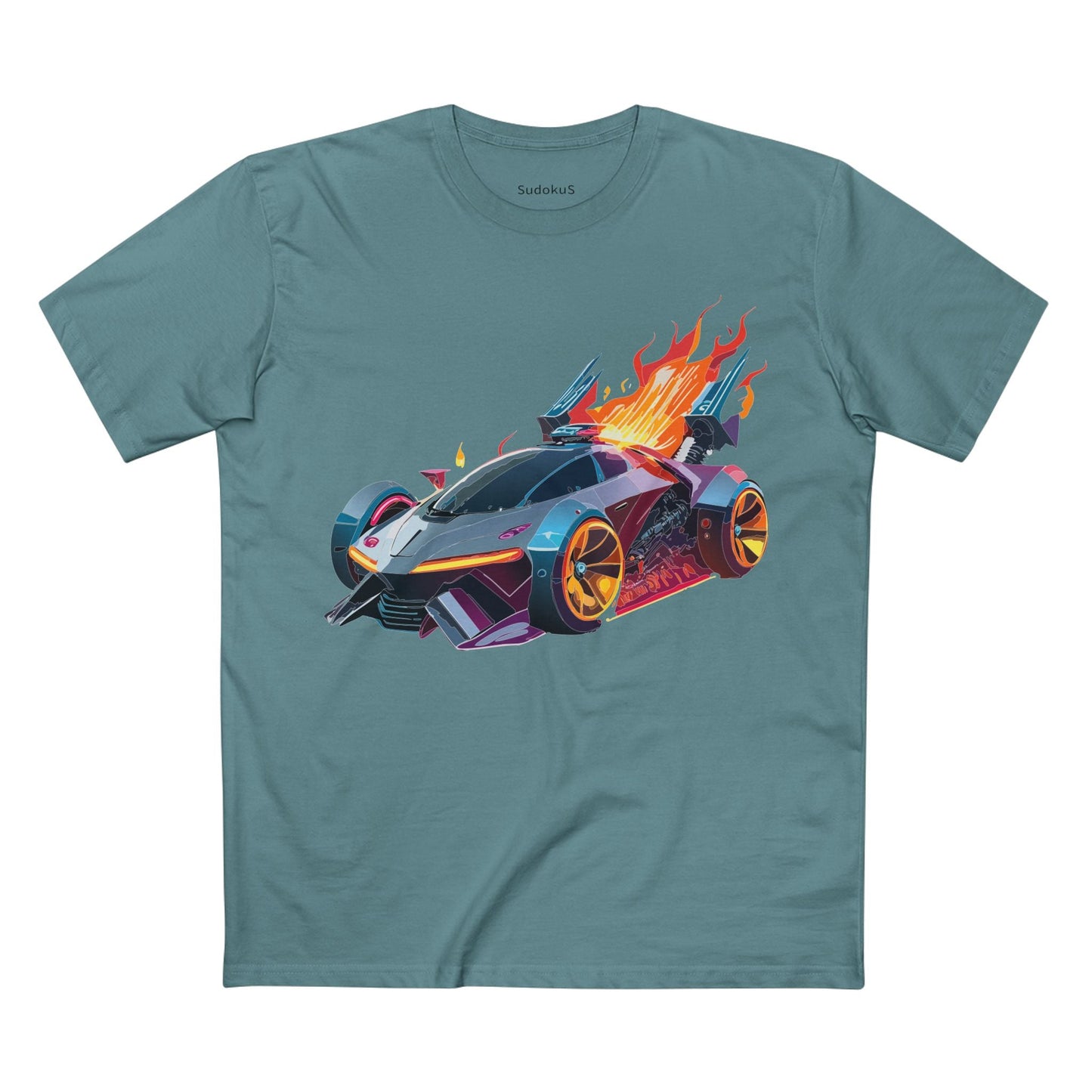 Car Graphic Unisex 100 Cotton Staple Tee 2