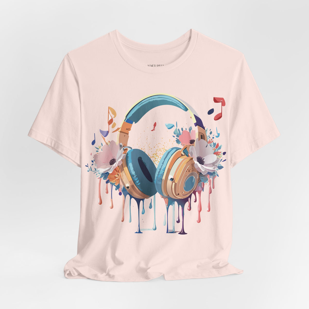 Music Graphic Unisex Cotton Bella+Canvas Tee with Art Design m140