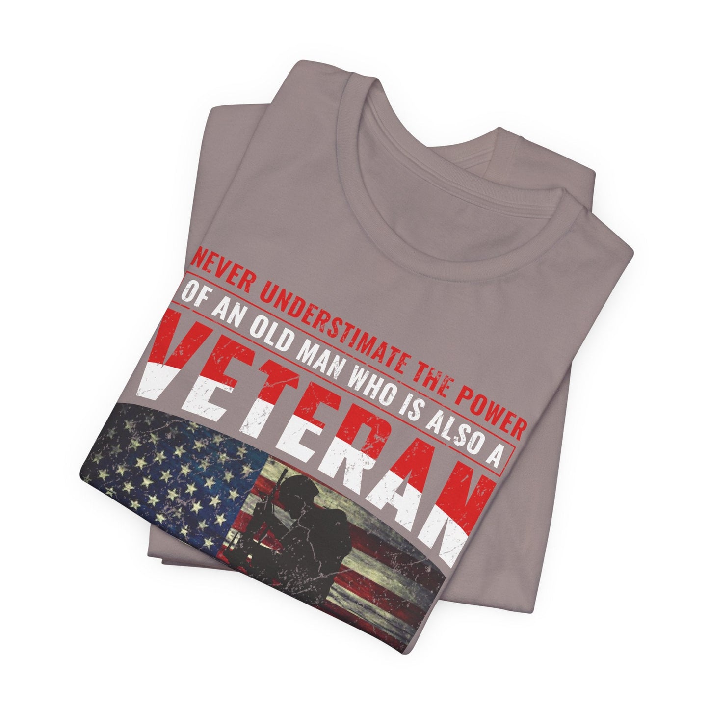 Army Veteran Patriotic Graphic Design Unisex Cotton T-Shirt v32