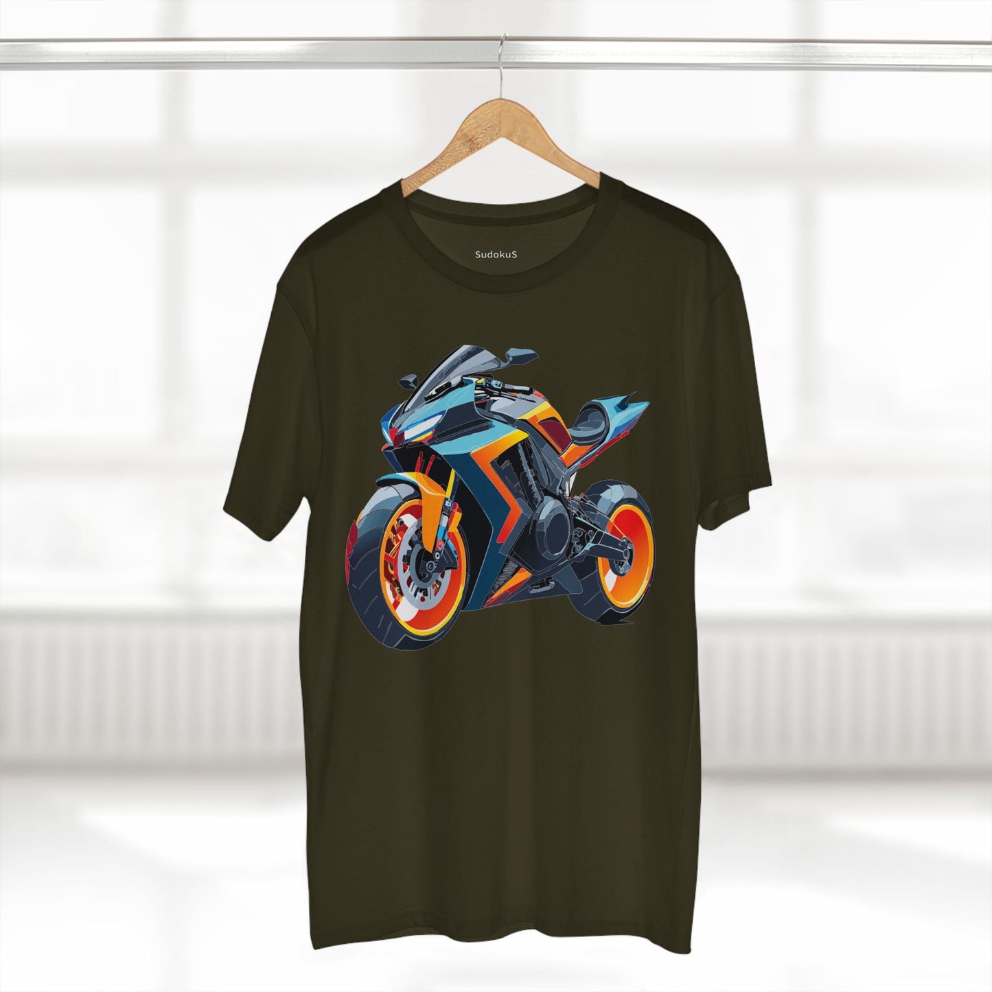 Moto Bike Graphic Unisex 100 Cotton Staple Tee 26