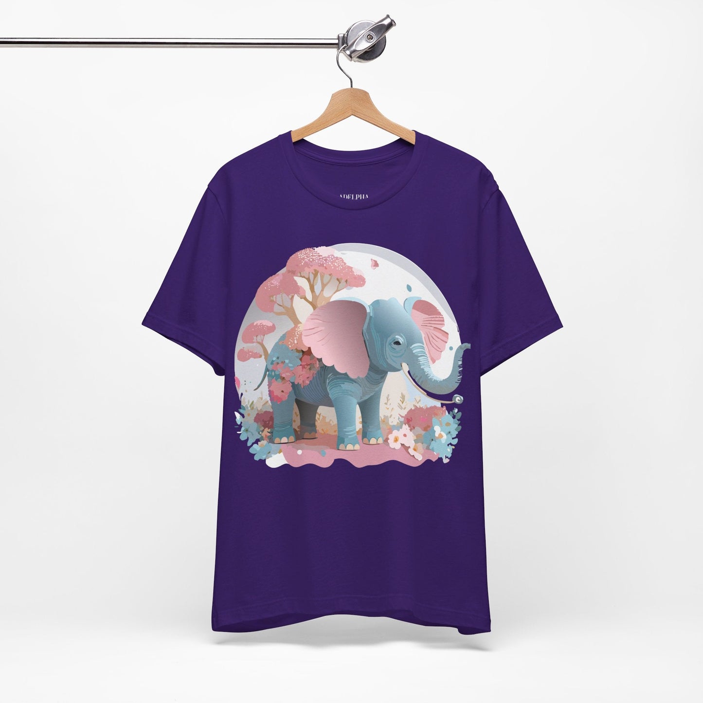 Adelpha Graphic Tee Unisex Vintage Inspired Artwork Elephant Short Sleeve Shirt Premium