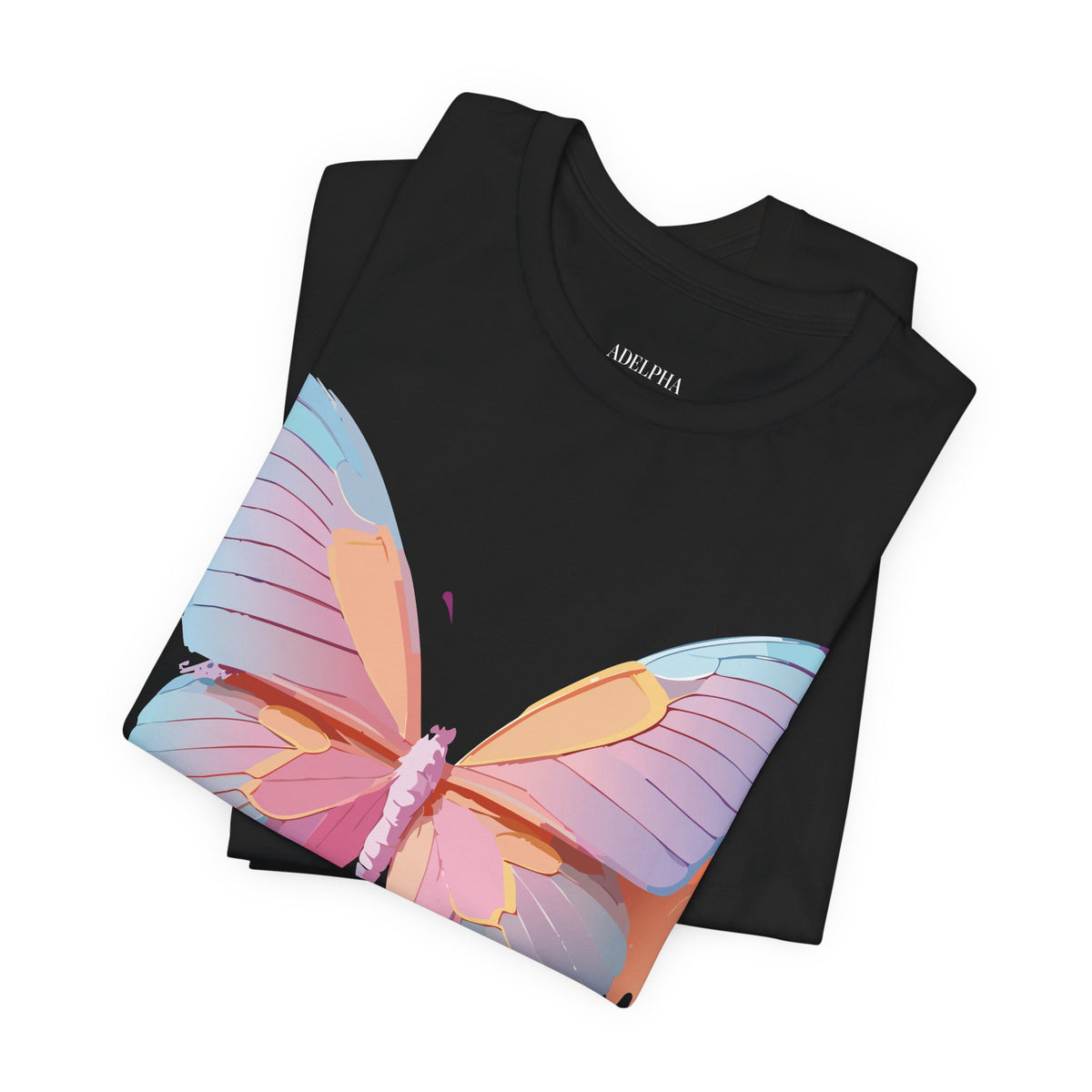 Butterfly Graphic Unisex Cotton Bella+Canvas Tee with Art Design n71