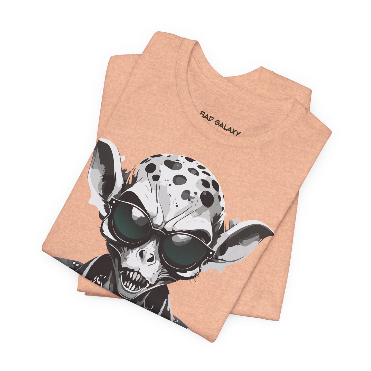 Alien Tee Shirt From Bad Galaxy 100 Percent Cotton Lightweight USA Printed Tee Eco Friendly Inks