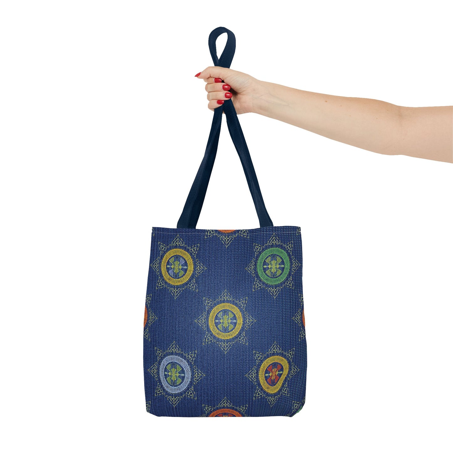 Diwali Graphic Denim Fabric Imitation Print Unisex Canvas Bag Poly Spun 3 Sizes Tote Bag 205-2