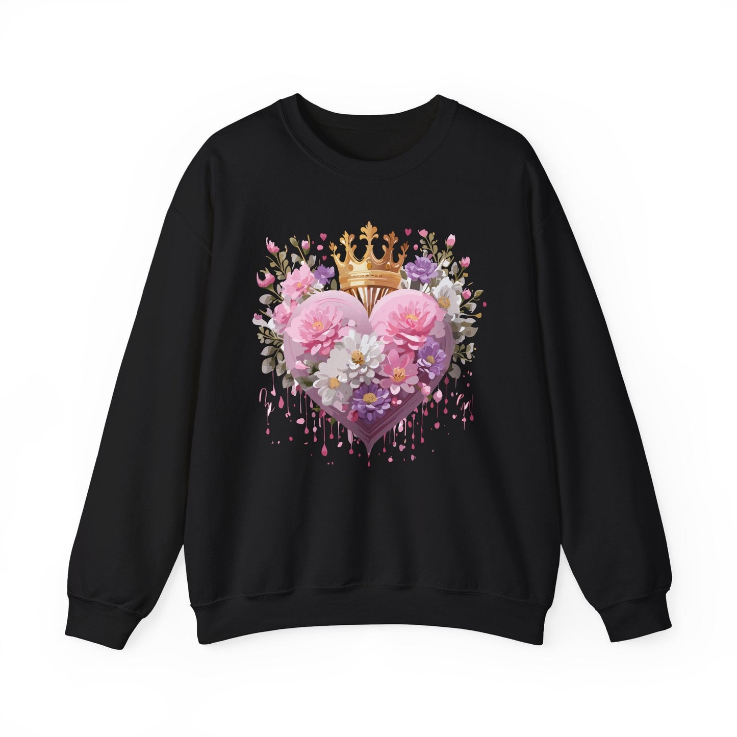 Floral Heart Sweatshirt, Floral Love Sweatshirt, Valentine's Day Sweatshirt, Heart Floral Sweatshirt