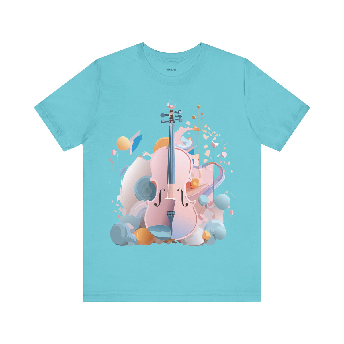 Music Graphic Unisex Cotton Bella+Canvas Tee with Art Design m127