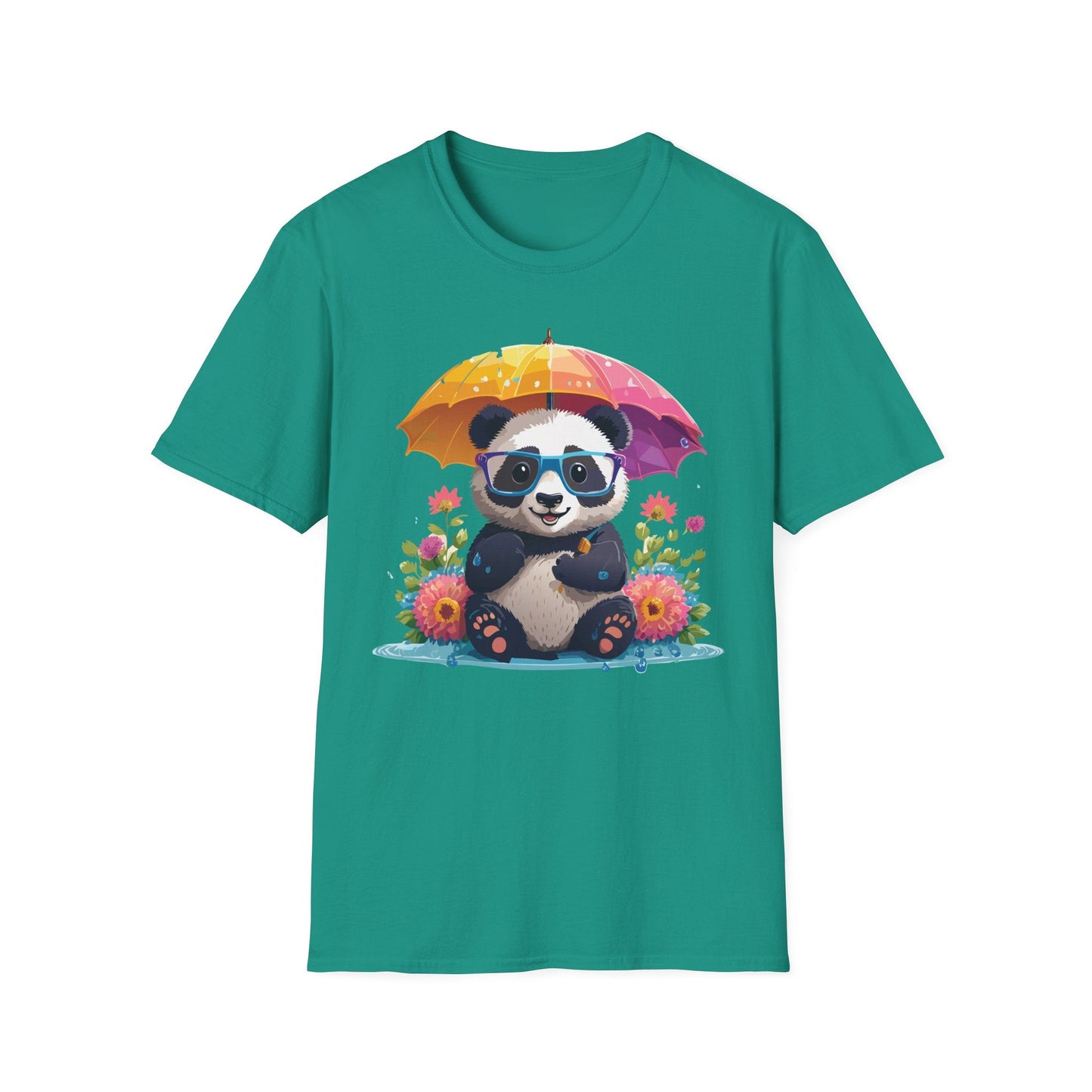 Unisex Panda Shirt Softstyle Tee 100 Percent Ring Spun Cotton Comfortable Animal Tee